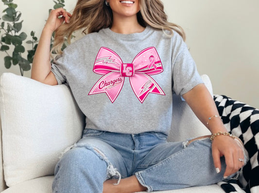 Adult - Lincoln Chargers Design 7 PINK2BOW
