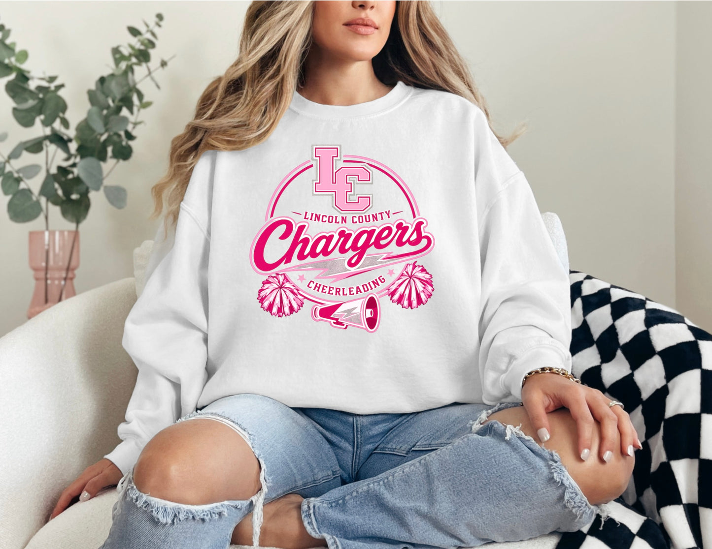 Adult - Lincoln Chargers Design 6 PINK1