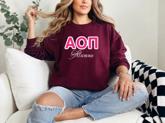 AOII Alumna Stitched Crewneck