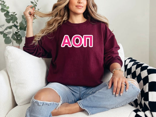 AOII Stitched Crewneck