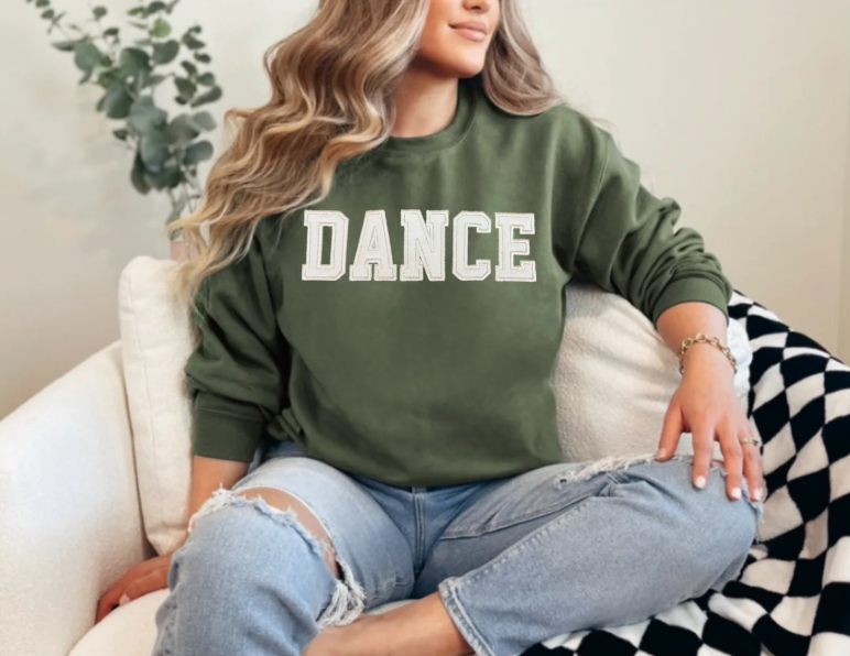 Glitter DANCE Crewneck-Adult